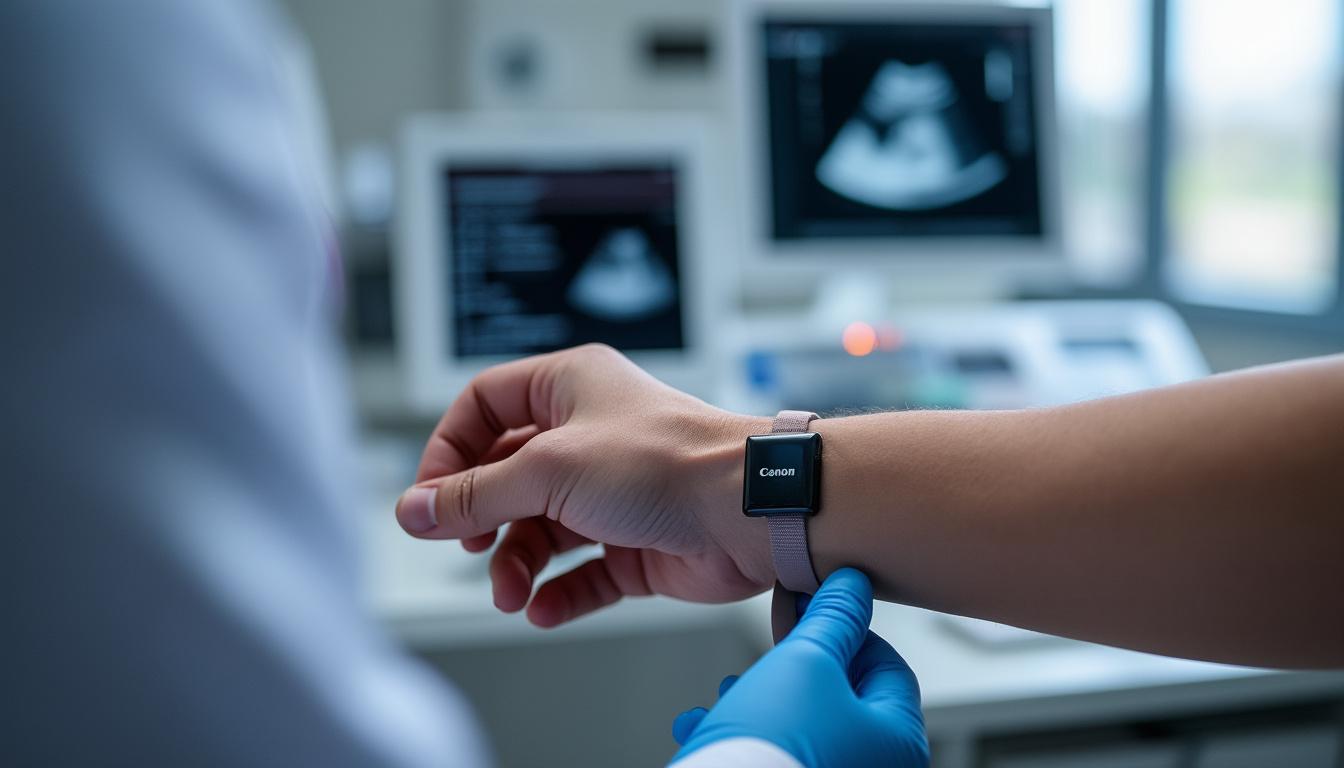 découvrez comment un capteur à ultrasons flexible révolutionne la mesure précise de la pression artérielle sans utiliser de brassard, offrant confort et innovation dans le suivi médical.