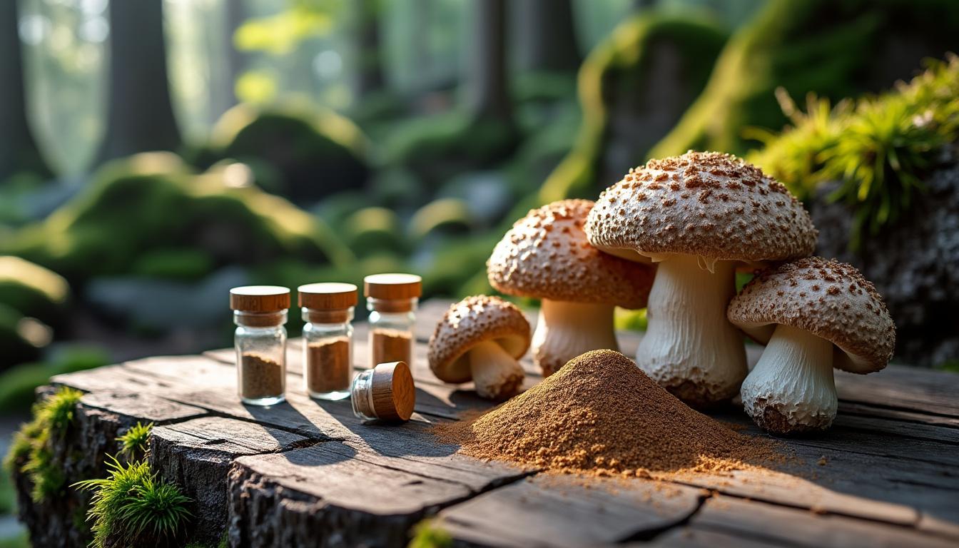 découvrez agaricus blazei, un champignon médicinal reconnu pour ses bienfaits sur la santé, notamment ses propriétés immunostimulantes et antioxydantes.
